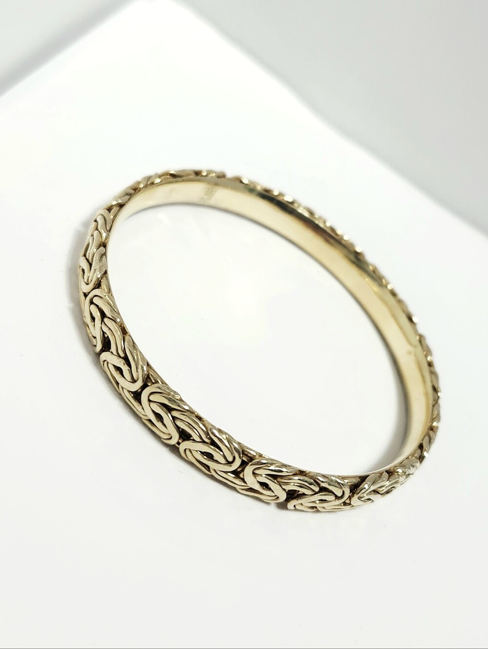 Byzantine Gold over Sterling Silver Bangle Bracelet - Picture 12 of 13